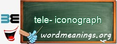 WordMeaning blackboard for tele-iconograph